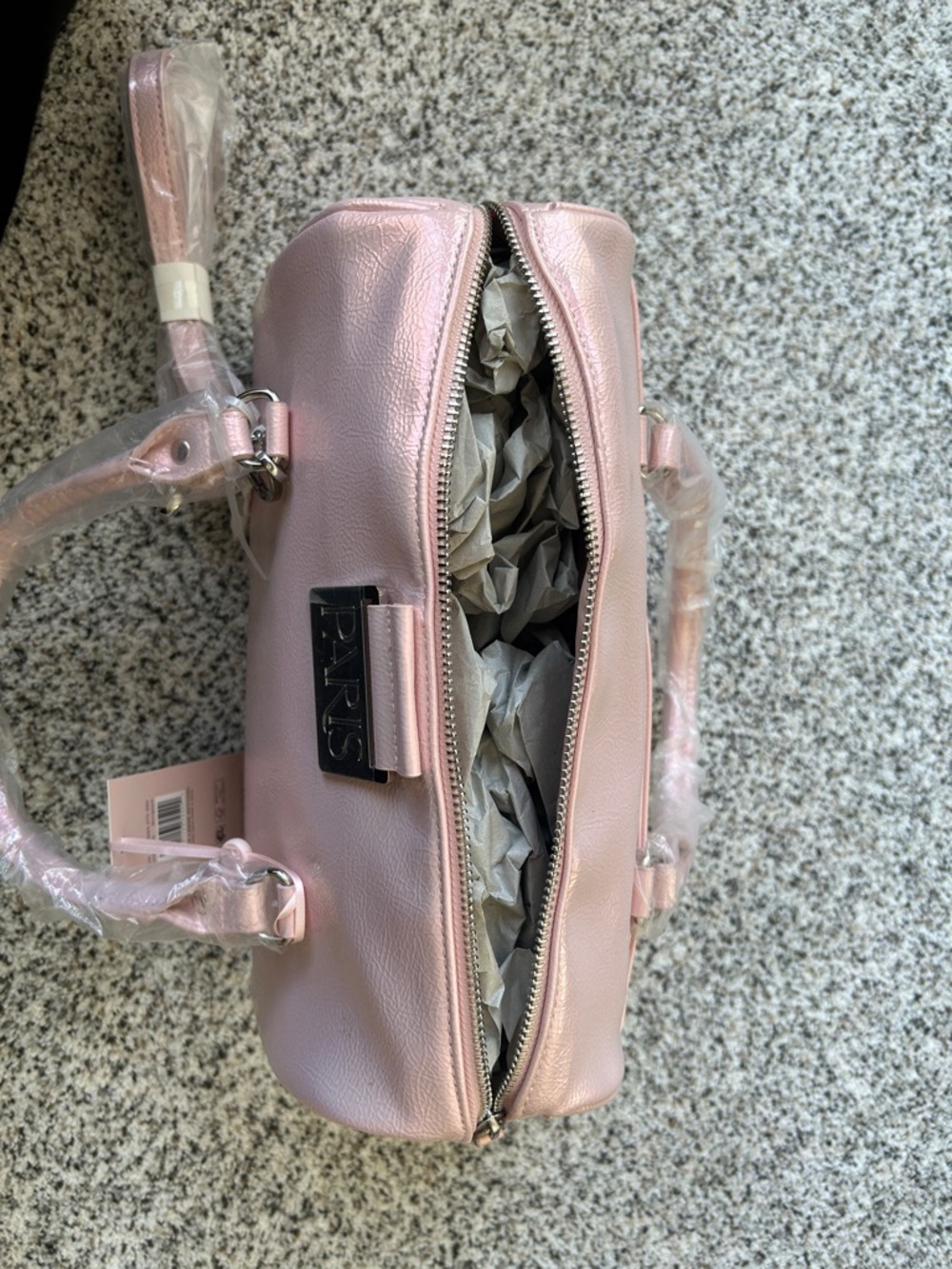 Paris Hilton Pink Satchel with Paris Plaque - Picture 6 of 6